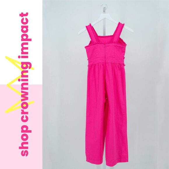 Hot Pink Fringe Jumpsuit - Girl's 10 | Habitual Girl - Picture 2 of 4